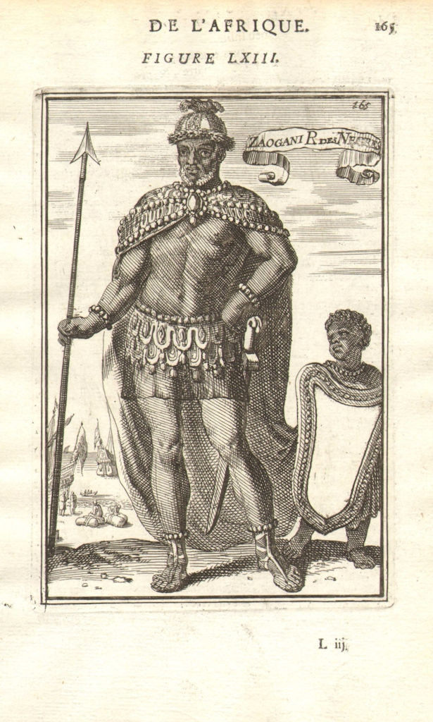TIMBUKTU. Dendi King of Tombut. 'Zaogani Roi des Negres'. W Africa. MALLET 1683